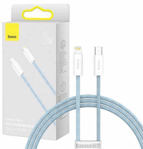 Провод Baseus Dynamic Series CALD000003, USB Type C/Lightning, 100 см, голубой цв., 20 Вт