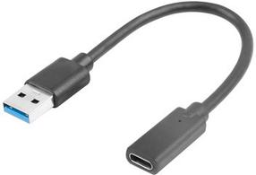 Adapteris Lanberg USB-C 3.1 Female To USB-A Male AD-UC-UA-03 USB-C 3.1 female, USB-A male, 0.015 m, melna krās.