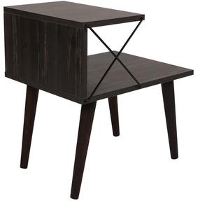 Naktinis staliukas Kalune Design Cross 854KLN3307, tamsiai ruda sp., 55 cm x 50 cm x 40 cm
