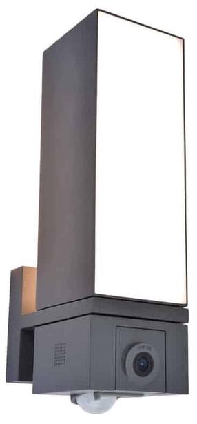 Sieninis lauko šviestuvas Lutec Cuba, 17.3W, LED, IP44, tamsiai pilka sp., 9.2 cm x 32.5 cm