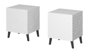 Naktinis staliukas Cama Meble Nova, balta sp., 52 cm x 44 cm x 40 cm