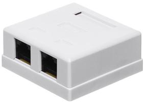 Netrack Complete Wall Outlet 2x RJ45 8p8c UTP Cat6 LSA
