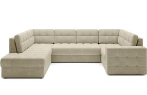 Kampinė sofa - lova Blewett Monolith, smėlio sp., kairinė, 299 x 198 cm x 82 cm