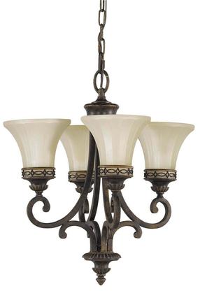 Lustra karināms Elstead Lighting Feiss Drawing Room, E27, 4 x 60 W, krēmkrāsa krās. / valriekstu krās.