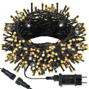 Lempučių girlianda Springos CL0544, 27.5 m, šilta balta / šalta balta sp., 500 LED, Žalia sp.