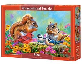 Dėlionė Castorland Squirrels Snack Time 500 el. B-53612, 33 cm x 47 cm, 500 vnt., įvairių spalvų
