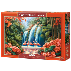 Dėlionė Castorland Flamingo Paradise 54190, 33 cm x 47 cm, 500 vnt., įvairių spalvų