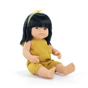 Кукла пупс Miniland My Friends & Me Asian, 38 см, желтый цв.