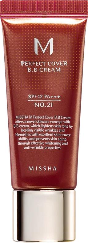 BB kreem Missha M Perfect Cover, SPF 42, light beige v., 21, 20 ml