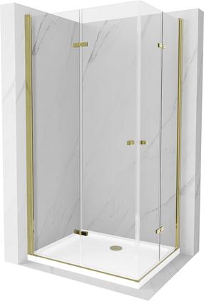 Dušas kabīne Mexen Lima Duo 856-090-090-50-02-4010G, kvadrātveida, 90 cm x 90 cm x 190 cm, zelta krās./rūdītais