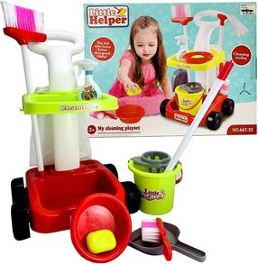 Mājsaimniecības rotaļlieta, tīrīšanas instrumentu komplekts Little Helper, daudzkrāsaina
