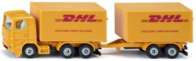 Mänguasja veoauto Siku DHL Truck with Trailer S1694, punane v./kollane v.