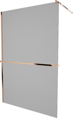 Dušo sienelė Mexen Kioto+ Walk-In, 70 cm x 200 cm, rausvojo aukso sp./grūdintas