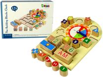 Lavinimo žaislas Lean Toys Clock Sorter, 4 cm, EN, įvairių spalvų