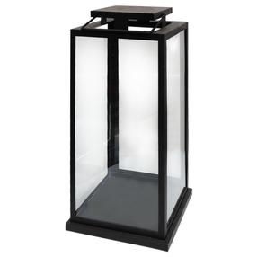 Žibintas ArtFlow Tower, stiklas/metalas, 48 cm, juoda sp.