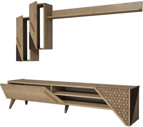 Svetainės baldų komplektas Kalune Design Beril, vidaus, ąžuolo sp.