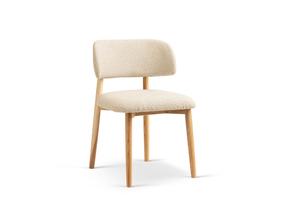Kėdžių rinkinys Cosmopolitan Design Evan Boucle, matinė, buko sp./smėlio sp., 51 cm x 49.5 cm x 77 cm, 2 vnt.