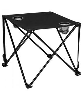 Kempinga galds Springos CS0013 Tourist Table, melna krās., 46 cm x 46 cm x 45 cm