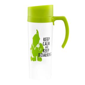 Термо-кружка Ambition Adventure Keep Gardening, 0.42 л, белый цв./зеленый цв.