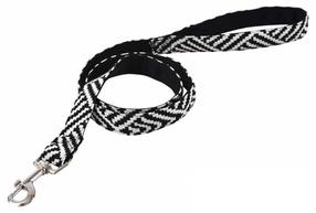 Suņu pavada Barry King 17212, balta krās./melna krās., 1.2 m x 25 mm