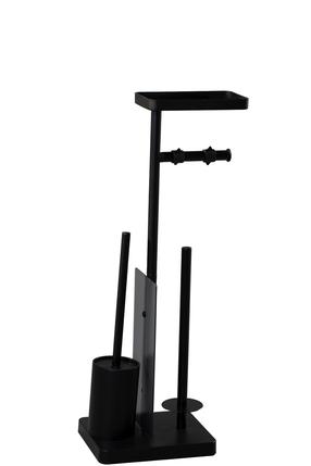 Tualeto reikmenų stovas Ridder Darwin, juoda sp., 23 cm x 66.5 cm x 18 cm