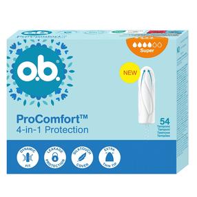 Hügieenilised tampoonid O.B. ProComfort 4in1, Super, 54 tk