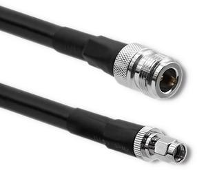 Laidas Qoltec LMR400 Coaxial Cable 57027 N female, RP-SMA male, 3 m, juoda sp.