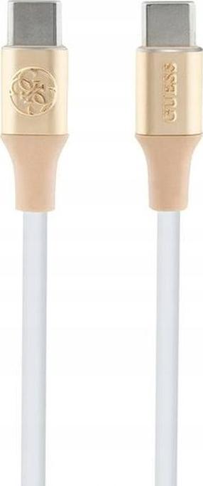 Kabelis Guess GUCCLALRGDD, USB Type-C, zelta krās./balta krās.