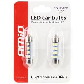 Automobilio lemputė AMiO Standard Festoon 01090, led, balta sp., 12 V