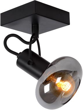Lampa sienas Lucide Madee 17993/01/30, E14, 1 x 25 W, pelēka krās. / melna krās.
