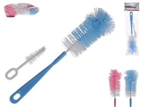 Butelių plovimo šepetys Gerimport, 30 cm, (spalva/dizainas parenkami atsitiktine tvarka), plastikas, 2 vnt.