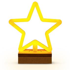 Ziemassvētku rotājumi "Zvaigzne" Forever Light FLNW04 ar LED apgaismojumu, 21 cm, 18 cm, brūna krās./dzeltena krās.