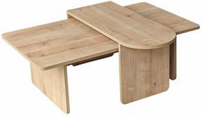 Набор журнальных столиков Kalune Design Paris, имитация древесины дуба цв., 33 - 60 см x 105 см x 35 - 40 см, 2 шт.