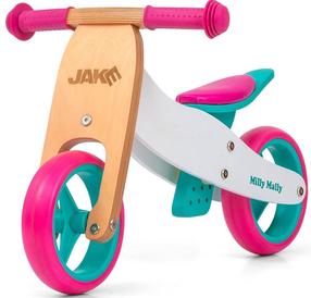 Balansinis dviratis Milly Mally 2in1 Jake Classic Candy, mėlyna sp./ruda sp./balta sp., 7"