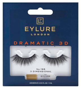 Priklijuojamos blakstienos Eylure Dramatic 3D No.196, 1 ml, juoda sp.