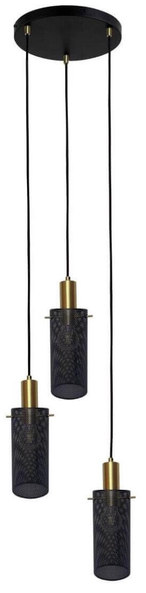 Šviestuvas kabinamas Light Prestige Tirana LP-945/3P BK, E27, 3 x 60 W, juoda sp. / aukso sp.