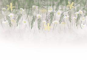 Fototapeet Artgeist Home Herbarium - Subtle Floral Motif With Flowers In Watercolour Style, 140 cm x 200 cm