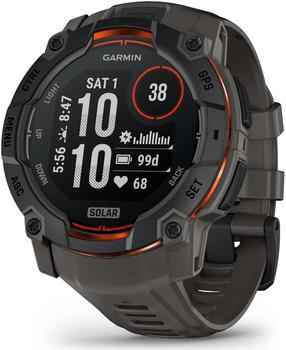 Viedais pulkstenis Garmin Instinct 3 50mm, Solar 010-02935-00, melns krās.