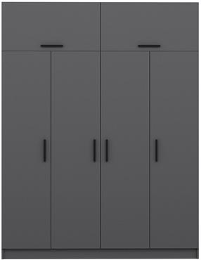 Riidekapp Kalune Design Kale 5264, antratsiit v., 52 cm x 180 cm x 255 cm