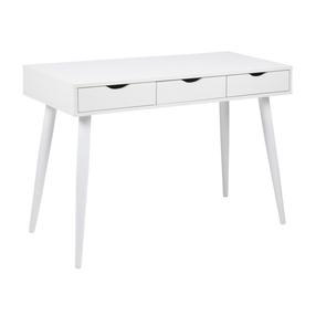 Rašomasis stalas su stalčiais Home4you Neptun, 110 cm x 50 cm, 77 cm, balta sp.
