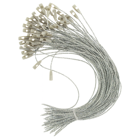 Kabliukai eglutės žaisliukams Virvelės, (spalva/dizainas parenkami atsitiktine tvarka), poliesteris, 100 vnt.