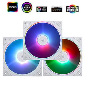 Gaisa dzesētājs korpusam Thermalright TL-S12W-S X3 WHITE ARGB, 25 mm x 120 mm