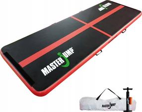 Pripučiamas gimnastikos kilimėlis Master MAS-B860, juoda sp./raudona sp., 300 cm x 100 cm x 10 cm