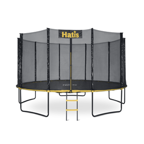 Batuts Hatis, 425 cm, ar drošības tiklu, ar kāpnēm