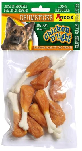 Skanėstas šunims Antos Chicken D’light Drumsticks, vištiena, 0.1 kg
