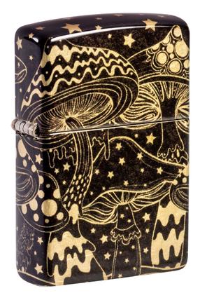 Зажигалка Zippo Mushroom Drift 46277, золотой цв./черный цв.