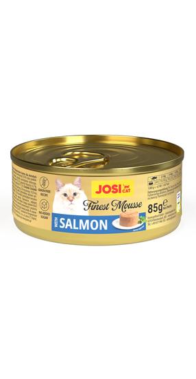Šlapias kačių maistas JosiCat Finest Mousse, lašiša, 0.085 kg