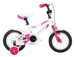 Bērnu velosipēds Kross Maya KRMYZZ12X10W040003, balta krās./rozā krās./violeta krās., 12", 12"