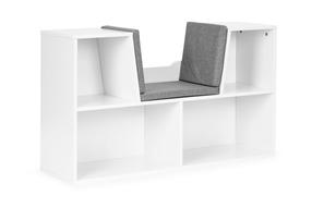 Vaikiška knygų lentyna EcoToys ZKB-5W, balta sp., 102 cm x 30 cm x 61 cm