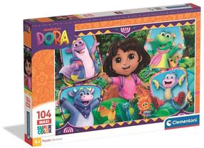 Dėlionė Clementoni Maxi Dora 25077, 42 cm x 62 cm, 104 vnt., įvairių spalvų